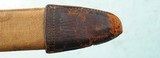 EARLY STYLE WW1 OR WWI U.S. MODEL 1905 "1918" RIFLE BAYONET WITH ORIGINAL CANVAS COVERED M1910 SCABBARD. - 10 of 10