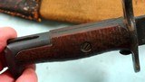 EARLY STYLE WW1 OR WWI U.S. MODEL 1905 "1918" RIFLE BAYONET WITH ORIGINAL CANVAS COVERED M1910 SCABBARD. - 7 of 10