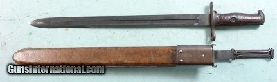 EXCELLENT WW1 OR WWI ROCK ISLAND U.S. MODEL 1905 RIFLE BAYONET & ROCK ISLAND SCABBARD FOR THE 1903-A3 RIFLE.