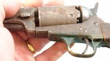 BELGIAN COLT BREVETTE .36 CAL. 5 1/2” OCTAGON PERCUSSION POCKET NAVY REVOLVER WITH “ADDRESS U.S. COL. COLT LONDON” BARREL ADDRESS CIRCA 1860’S. - 5 of 9