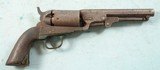 BELGIAN COLT BREVETTE .36 CAL. 5 1/2” OCTAGON PERCUSSION POCKET NAVY REVOLVER WITH “ADDRESS U.S. COL. COLT LONDON” BARREL ADDRESS CIRCA 1860’S. - 2 of 9
