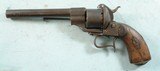ORIGINAL CIVIL WAR LEFAUCHEUX 12MM PINFIRE MODEL 1854 ARMY REVOLVER CIRCA 1862-5. - 2 of 11