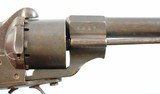 ORIGINAL CIVIL WAR LEFAUCHEUX 12MM PINFIRE MODEL 1854 ARMY REVOLVER CIRCA 1862-5. - 4 of 11