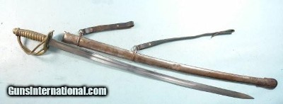 CIVIL WAR ERA BRITISH MOLE & CO. IMPORT HEAVY CAVALRY SABER.