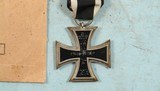 ORIGINAL WW1 IMPERIAL GERMAN IRON CROSS 2ND CLASS MEDAL W/1939 BAR AND RIBBON IN ORIG. ISSUE ENVELOPE. - 4 of 7