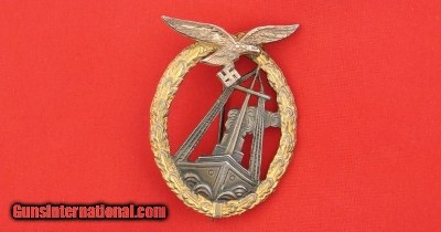 WW2 WWII GERMAN NAZI LUFTWAFFE SEA BATTLE BADGE.