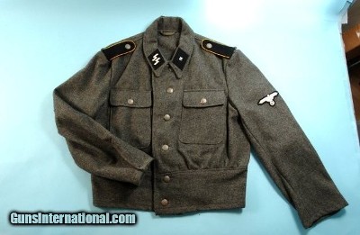 WW2 ORIGINAL GERMAN NAZI SS OFFICER’S M44 WOOL TUNIC.