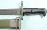WW2 UTICA CUTLERY U.S. MODEL M1 OR M-1 GARAND RIFLE BAYONET WITH CORRECT M7 SCABBARD. - 5 of 11