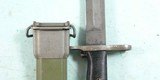 WW2 UTICA CUTLERY U.S. MODEL M1 OR M-1 GARAND RIFLE BAYONET WITH CORRECT M7 SCABBARD. - 4 of 11