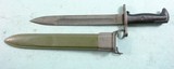 WW2 UTICA CUTLERY U.S. MODEL M1 OR M-1 GARAND RIFLE BAYONET WITH CORRECT M7 SCABBARD. - 1 of 11