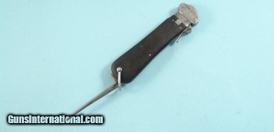 WW2 WWII GERMAN FALLSCHIRMJÄGER PARATROOPER GRAVITY KNIFE CIRCA 1937 NO BLADE.