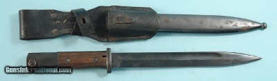 WW2 GERMAN K98K BAYONET, SCABBARD AND FROG CIRCA 1936.