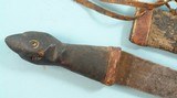 TWO CENTRAL AFRICAN DAGGERS W/SHEATHS CIRCA LATE 19TH CENTURY. - 3 of 14