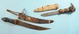 TWO CENTRAL AFRICAN DAGGERS W/SHEATHS CIRCA LATE 19TH CENTURY. - 1 of 14