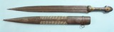 GEORGIAN OR CAUCASIAN QAMAS KINJAL AND SCABBARD WITH SILVER INLAY CIRCA EARLY 19TH CENTURY.
