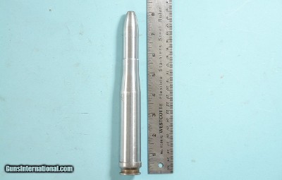 ORIGINAL WW2 WWII GERMAN FLAK 30 OR FLAK 38 ANTI-AIRCRAFT "AA" GUN 20MM CARTRIDGE FOR TESTING HEADSPACE MADE OF SOLID STEEL WITH WAFFENAMTS.