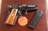 COLT CUSTOM SHOP SERIES 80 OFFICER’S COMMENCEMENT .45 ACP UNFIRED NEW IN BOX W/DISPLAY CASE. - 8 of 8