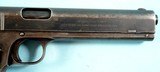 COLT MODEL 1902 MILITARY MODEL SEMI-AUTO .38 RIMLESS SMOKELESS CAL. PISTOL CIRCA 1907. - 4 of 4