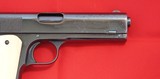 SCARCE AND EXCELLENT COLT MODEL 1903 HAMMER .38 RIMLESS SMOKELESS CAL. PISTOL MANUFACTURED IN 1909. - 4 of 11