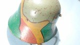 SUPERIOR WW1 OR WWI IMPERIAL GERMAN M-16 OR M16  TORTOISE CAMO PAINTED BAVARIAN INFANTRY HELMET CA. 1917. - 3 of 7