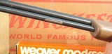 MINT NEW IN BOX WINCHESTER MODEL 190 SEMI-AUTO .22S,L,LR RIFLE CIRCA 1970 W/PAPERS AND WITH WEAVER 4X MARKSMAN SCOPE IN MATCHING BOX. - 5 of 10