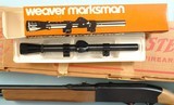 MINT NEW IN BOX WINCHESTER MODEL 190 SEMI-AUTO .22S,L,LR RIFLE CIRCA 1970 W/PAPERS AND WITH WEAVER 4X MARKSMAN SCOPE IN MATCHING BOX. - 6 of 10