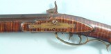 VERY FINE COLUMBIANA COUNTY, OHIO TIGER MAPLE PERCUSSION KENTUCKY STYLE  LONGRIFLE BY SAMUEL SMALL CIRCA 1830’S. - 6 of 19