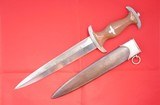 WW2 WWII RZM GERMAN SA DAGGER AND SCABBARD. - 1 of 9