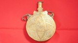 MOROCCAN ENGRAVED BRASS POWDER FLASK CIRCA 1800’S. - 2 of 5