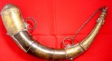 EARLY AND ORNATE MOROCCAN MIQUELET LOCK MUSKET POWDER HORN CIRCA LATE 1700’S. - 2 of 10