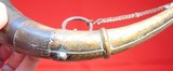 EARLY AND ORNATE MOROCCAN MIQUELET LOCK MUSKET POWDER HORN CIRCA LATE 1700’S. - 6 of 10