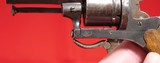 GERMAN PINFIRE 7MM DOUBLE ACTION POCKET REVOLVER CIRCA 1860’S-70’S. - 9 of 10