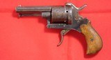 GERMAN PINFIRE 7MM DOUBLE ACTION POCKET REVOLVER CIRCA 1860’S-70’S. - 2 of 10