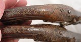 PAIR BALKAN PERCUSSION .64 CAL. OFFICER’S PISTOLS W/ ORNATE FLORAL WIRE INLAID STOCKS CA. 1850’S. - 10 of 10