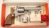 RUGER NEW MODEL SUPER STAINLESS SINGLE-SIX 22LR/22WMR CAL. 4 5/8” REVOLVER W/ORIG. BOX & INSTRUCTIONS MANUAL. - 1 of 6