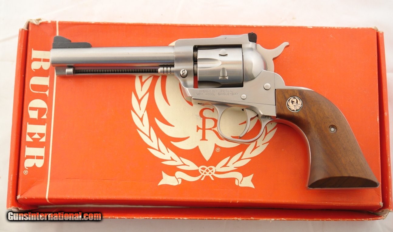 Ruger New Model Super Stainless Single Six 22lr 22wmr Cal 4 5 8” Revolver W Orig Box