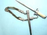 WW2 F. W. HOLLER GERMAN ARMY (HEER) DAGGER AND SCABBARD W/ GENERAL OFFICER’S HANGERS AND PORTAPEE. - 5 of 7