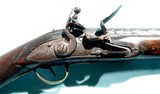 ORNATE LIEGE OTTOMAN TURKISH SILVER INLAID FLINTLOCK KNEE BLUNDERBUSS CIRCA EARLY 1800’S. - 3 of 6