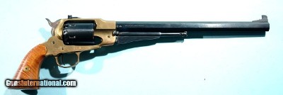 F. LLI PIETTA ITALIAN REPRODUCTION BRASS FRAME REMINGTON NEW MODEL ARMY PERCUSSION 44 CAL. 12” REVOLVER CIRCA 1980’S.