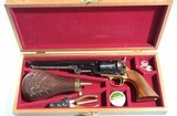 CASED NAVY ARMS CO. REPRODUCTION MODEL 1851 PERCUSSION .36 CAL. NAVY REVOLVER W/ACCESSORIES CA. 1970’S. - 1 of 5