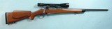 CUSTOM BELGIUM FN MODEL 98 .270 WIN. CAL. RIFLE W/LEFT HAND STOCK AND BAUSCH & LOMB BALVAR 8A 2.5X8 SCOPE CIRCA LATE 1950’S.