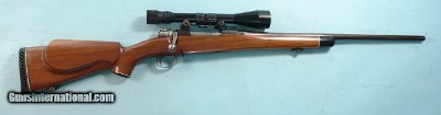 CUSTOM BELGIUM FN MODEL 98 .270 WIN. CAL. RIFLE W/LEFT HAND STOCK AND BAUSCH & LOMB BALVAR 8A 2.5X8 SCOPE CIRCA LATE 1950’S.