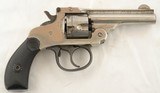 HARRINGTON & RICHARDSON AUTOMATIC EJECT NICKEL MODEL 2 HAMMER D.A. BICYCLE GUN .32S&W REVOLVER - 1 of 6