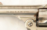 HARRINGTON & RICHARDSON AUTOMATIC EJECT NICKEL MODEL 2 HAMMER D.A. BICYCLE GUN .32S&W REVOLVER - 3 of 6