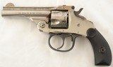 HARRINGTON & RICHARDSON AUTOMATIC EJECT NICKEL MODEL 2 HAMMER D.A. BICYCLE GUN .32S&W REVOLVER - 2 of 6