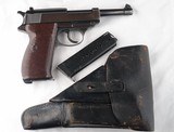 WW2 WWII GERMAN WALTHER P-38 P38 BYF/43 BYF-43 9MM PISTOL W/ORIG. HOLSTER & EXTRA MAGAZINE. - 1 of 8