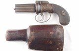 FINE F. BARNES & CO., LONDON PERCUSSION PEPPERBOX DERRINGER WITH ORIGINAL HOLSTER - 2 of 8