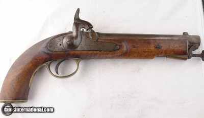 BRITISH EAST INDIA GOVERNMENT (EIG) PATTERN 1858 PERCUSSION .56 CAL. SINGLE SHOT CAVALRY PISTOL DATED 1867.
