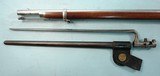 EXCELLENT INDIAN WARS SPRINGFIELD U.S. MODEL 1871 ROLLING BLOCK ARMY RIFLE W/ BAYONET & SCABBARD. - 10 of 10