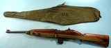 WW2 WWII ALL ORIGINAL EARLY I.B.M. OR IBM CORP. U.S. M1 M-1 CARBINE IN NEAR NEW CONDITION WITH ORIGINAL WW2 SLING AND CARRYING CASE. - 2 of 7